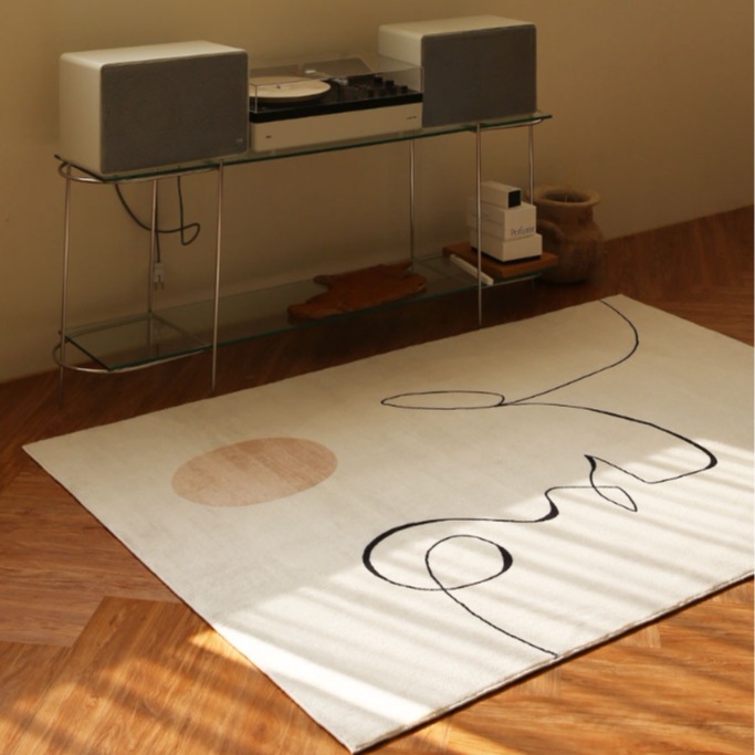 デリアデザインラグ ivory 80x160 140x200 160x230 デリアデザインラグ ivory 80x160 140x200 160x230