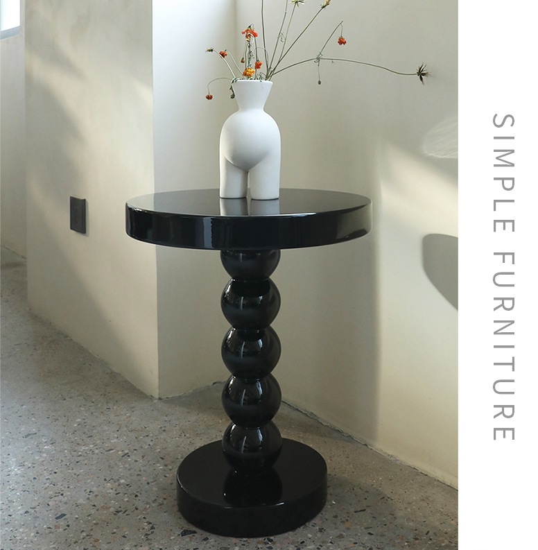 北欧風 レトロな木製 ソファサイドテーブル