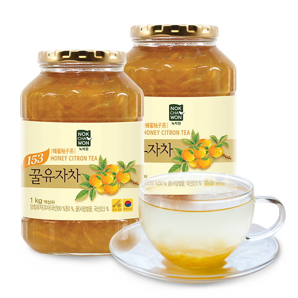 Qoo10] ノクチャウォン [緑茶園]蜂蜜ゆず茶1KG + 1KG