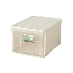 (まとめ)たっぷり収納ケース55L ホワイト/クリア 幅400x奥550x高300mm 3個セット (まとめ)たっぷり収納ケース55L ホワイト/クリア 幅400x奥550x高300mm 3個セット