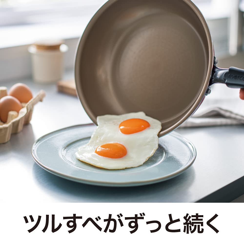 エバークック フライパン 28 オール熱源対応(IH対応) レッド ドウシシャ