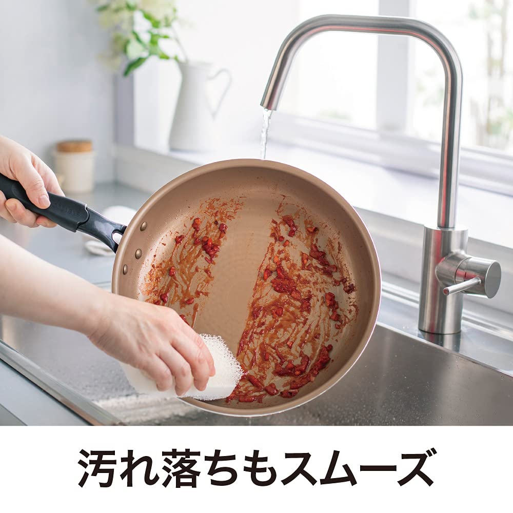 エバークック フライパン 28 オール熱源対応(IH対応) レッド ドウシシャ