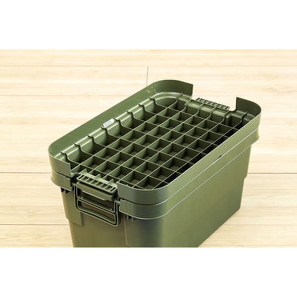 トランクカーゴ/収納ボックス [S蓋 50L カーキ] 幅60cm 車用ルーフキャリー対応