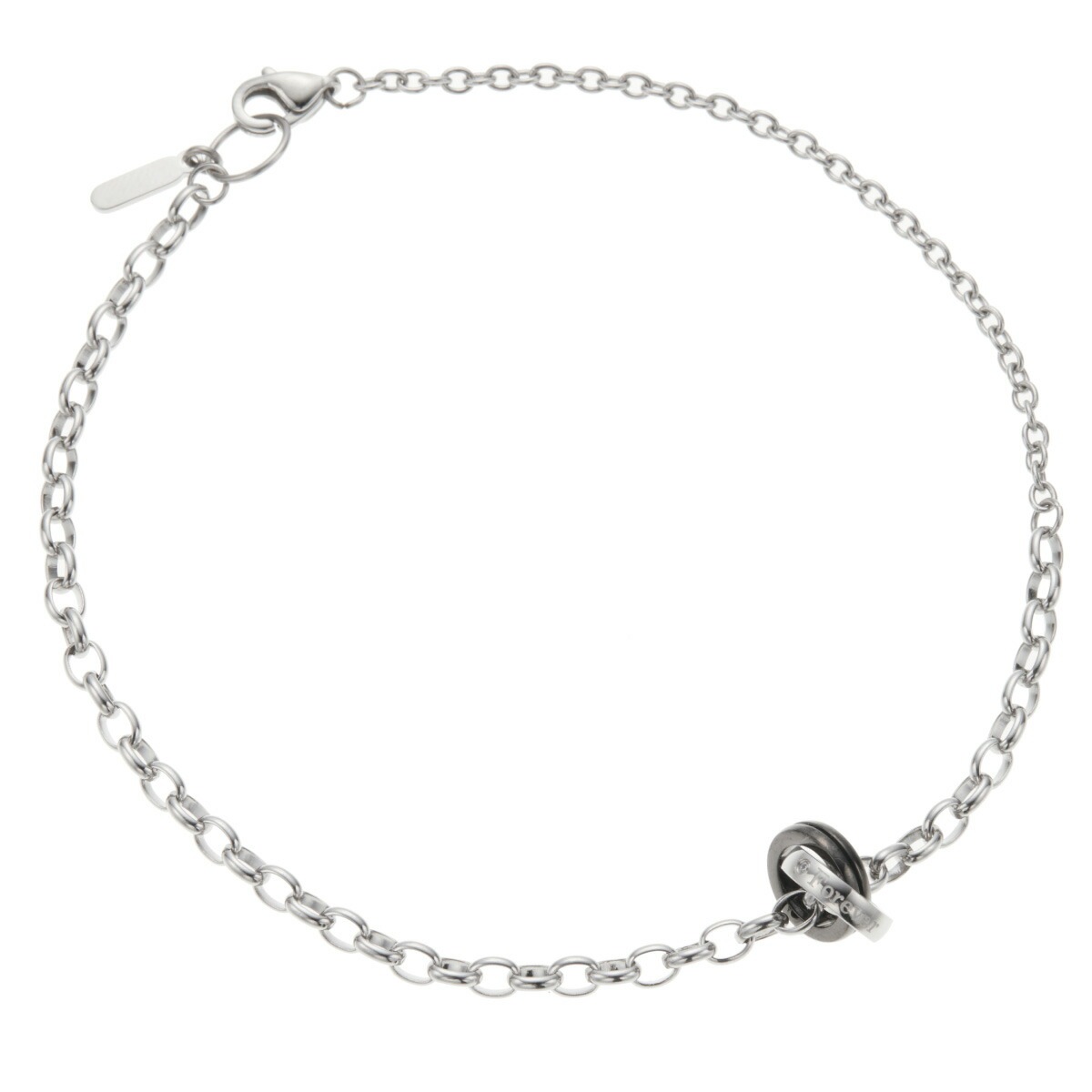 ブレスレット メンズ サージカルステンレス316L st 2連リング シルバー 金属アレルギー対応