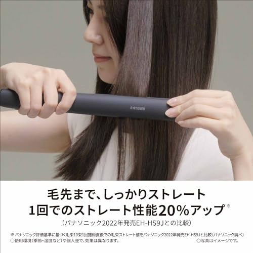 パナソニック ヘアーアイロン ストレート用 ナノケア スムースグロスコーティングプラス 海外対応 白 EH-HS0J-W
