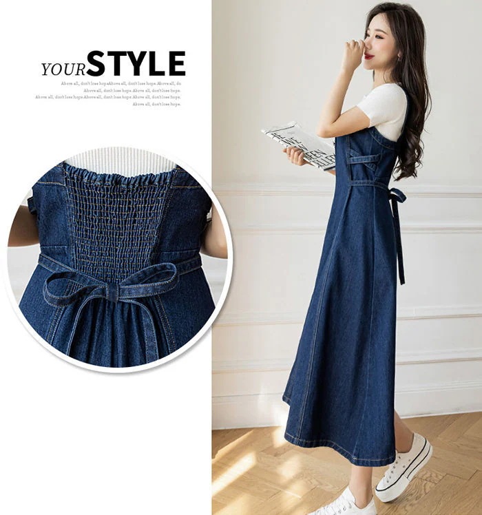 一部即納 サロペット ワンピース デニム デニムワンピース ジャンパースカート レディース サロペットワンピ ロングワンピース キャミソール ワンピース ゆったり 体型カバー 春 夏 秋 冬 オール