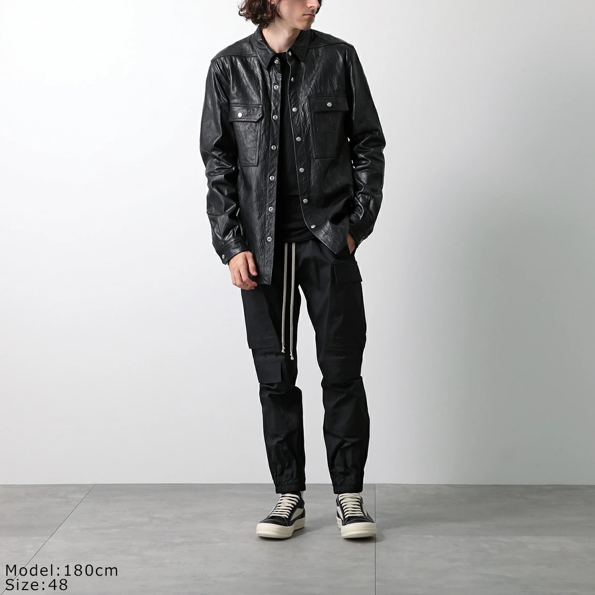 2005AW リックオウエンスRick Owens レザージャケット RICK OWENS(リック オウエンス) × レザージャケット | 通販