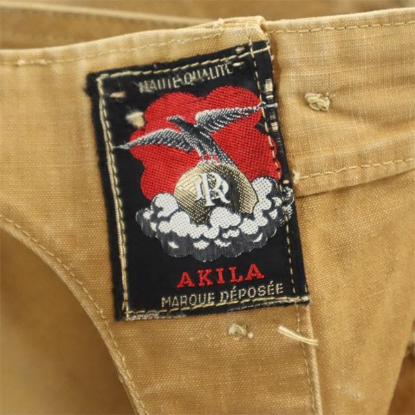 AKILA 40s 50s ヴィンテージ ジョッパーズパンツ ベージュ系 ボタンフライ メンズ