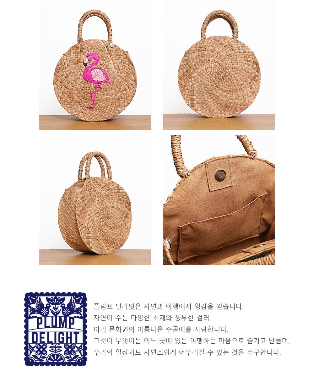 【PLUMP DELIGHT】 CIRCLE BAG : FLAMINGO