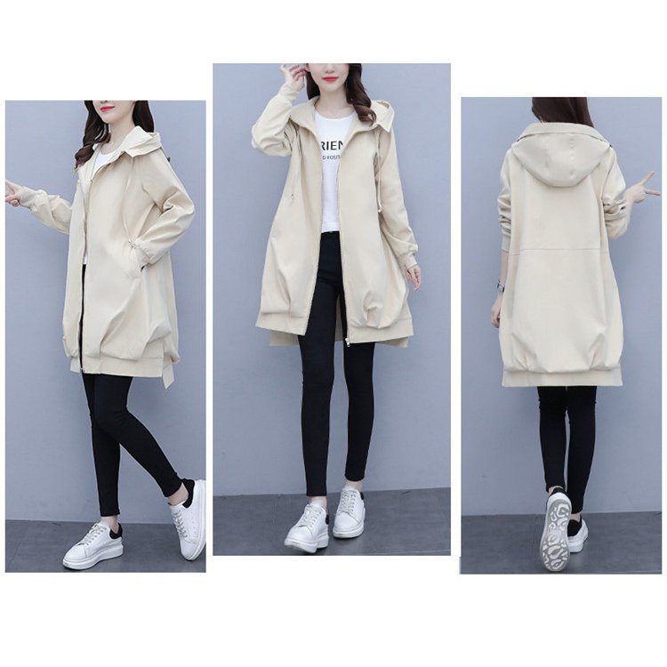 春秋 OL パーカー フード付き トレンチコート レディース アウター ロングコート チェスターコー 春秋 OL パーカー フード付き トレンチコート レディース アウター ロングコート チェスターコー