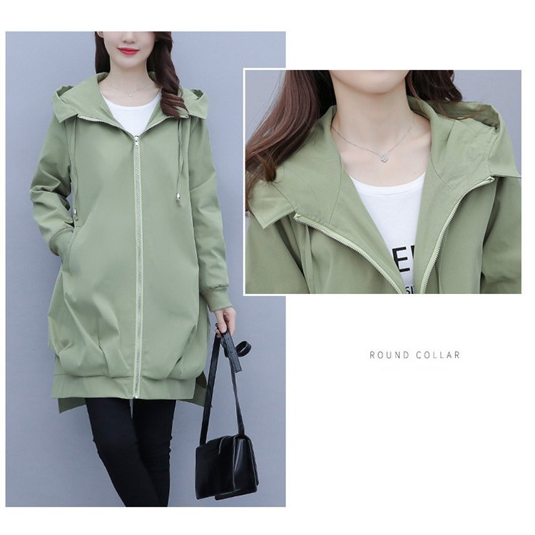 春秋 OL パーカー フード付き トレンチコート レディース アウター ロングコート チェスターコー 春秋 OL パーカー フード付き トレンチコート レディース アウター ロングコート チェスターコー