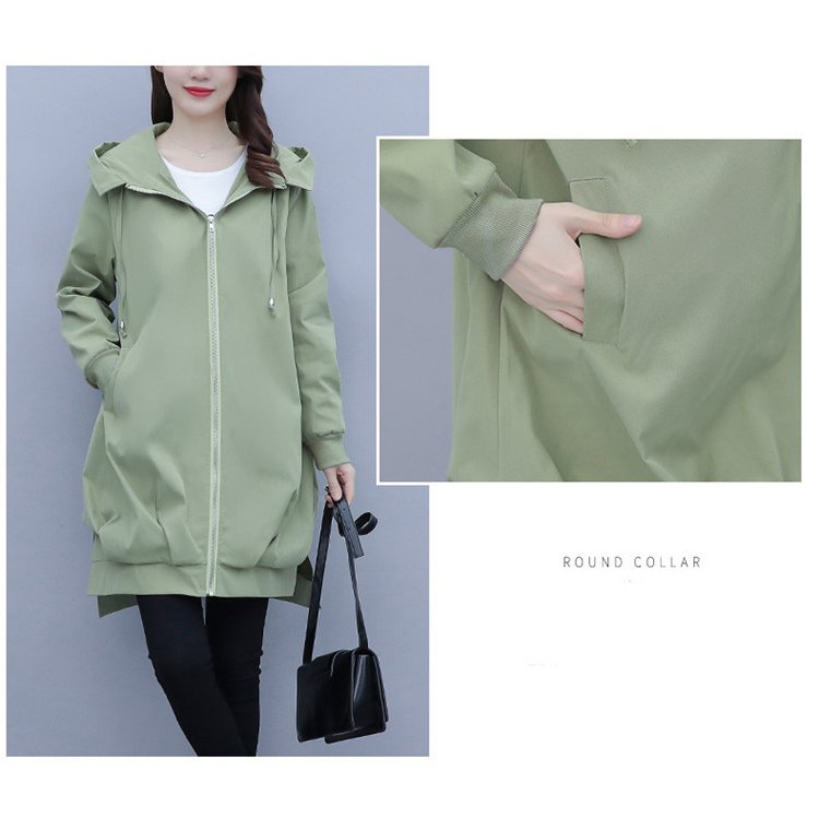春秋 OL パーカー フード付き トレンチコート レディース アウター ロングコート チェスターコー 春秋 OL パーカー フード付き トレンチコート レディース アウター ロングコート チェスターコー