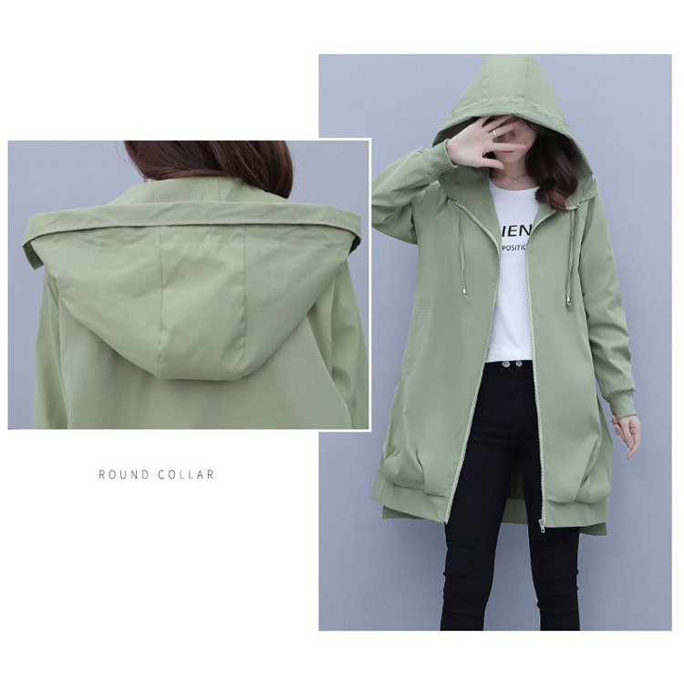 春秋 OL パーカー フード付き トレンチコート レディース アウター ロングコート チェスターコー 春秋 OL パーカー フード付き トレンチコート レディース アウター ロングコート チェスターコー