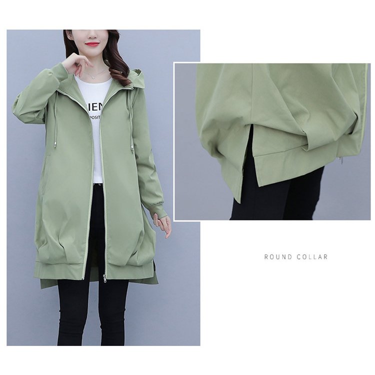 春秋 OL パーカー フード付き トレンチコート レディース アウター ロングコート チェスターコー 春秋 OL パーカー フード付き トレンチコート レディース アウター ロングコート チェスターコー