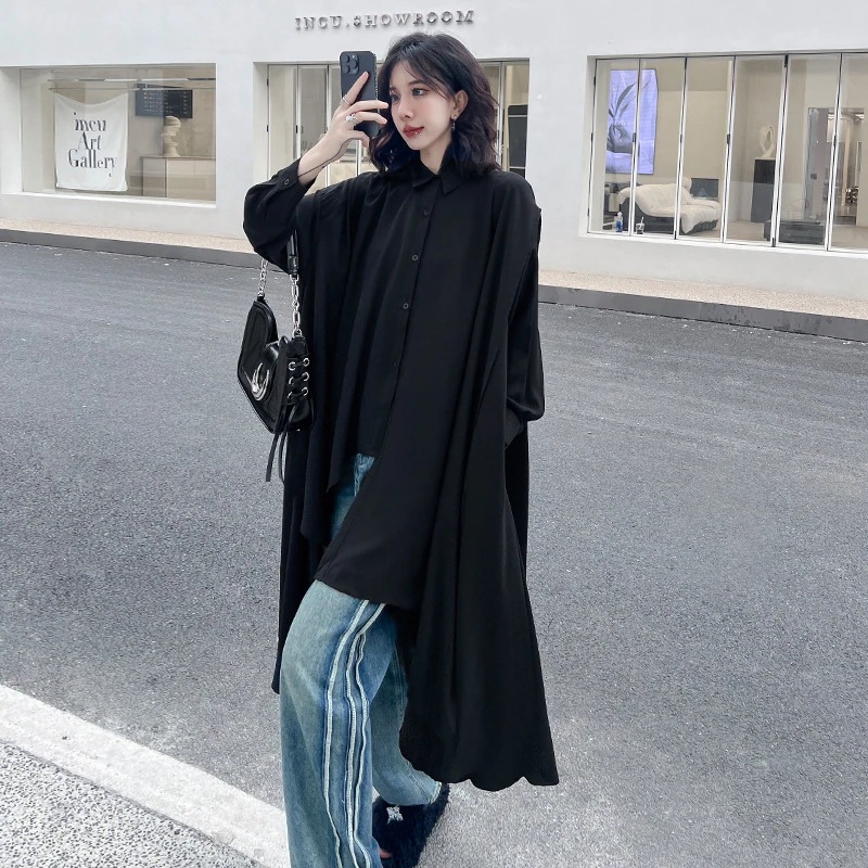 春新作 上品 高級 ブラウス レディース日系 イレギュラーデザイン シャツワンピース 韓国ファッション ゆったり大きいサイズ 百掛け 長袖トップス 怠惰な風流行り 体型カバー Tシャツ 春新作 上品 高級 ブラウス レディース日系 イレギュラーデザイン シャツワンピース 韓国ファッション ゆったり大きいサイズ 百掛け 長袖トップス 怠惰な風流行り 体型カバー Tシャツ