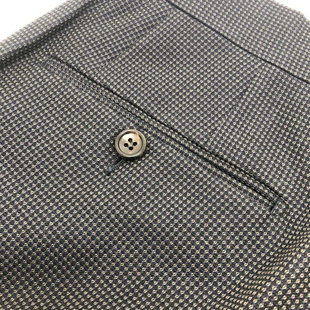 パンツ 342605 アパレル ボトムス チェック柄 ストレート スラックス コットン ブラック パンツ 342605 アパレル ボトムス チェック柄 ストレート スラックス コットン ブラック