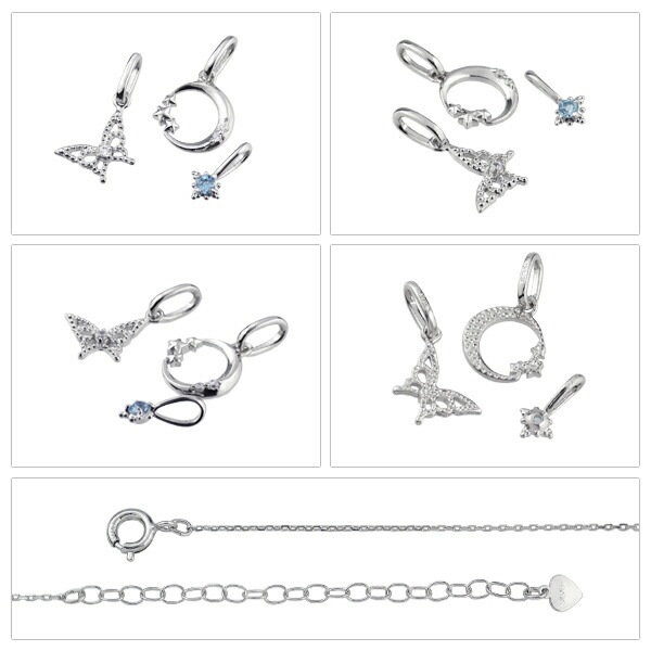 選べる 誕生石 天然石 7way 蝶 三日月 星 レイヤード ネックレス シルバー925 アゲハ蝶 選べる 誕生石 天然石 7way 蝶 三日月 星 レイヤード ネックレス シルバー925 アゲハ蝶