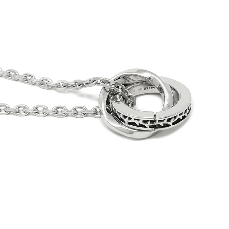 LH-1 イバラ ダブルリングネックレス サージカルステンレス 03NE0415SV ステンレスネックレス (金属アレルギー対応) ペンダント メンズ ブ LH-1 イバラ ダブルリングネックレス サージカルステンレス 03NE0415SV ステンレスネックレス (金属アレルギー対応) ペンダント メンズ ブ