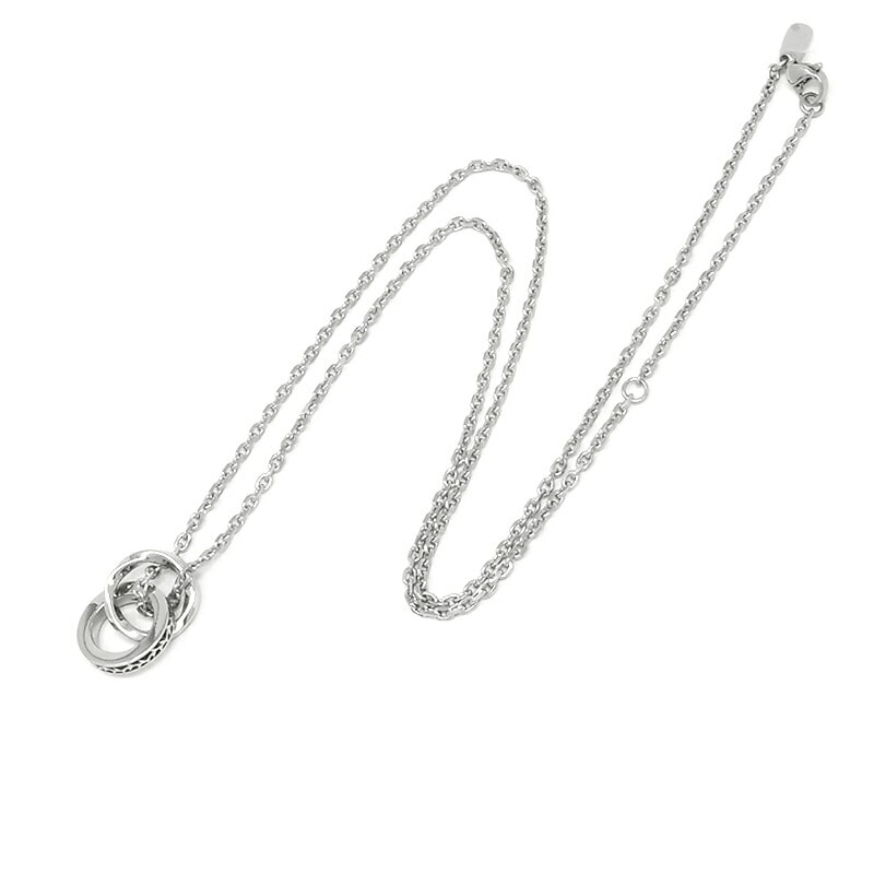 LH-1 イバラ ダブルリングネックレス サージカルステンレス 03NE0415SV ステンレスネックレス (金属アレルギー対応) ペンダント メンズ ブ LH-1 イバラ ダブルリングネックレス サージカルステンレス 03NE0415SV ステンレスネックレス (金属アレルギー対応) ペンダント メンズ ブ