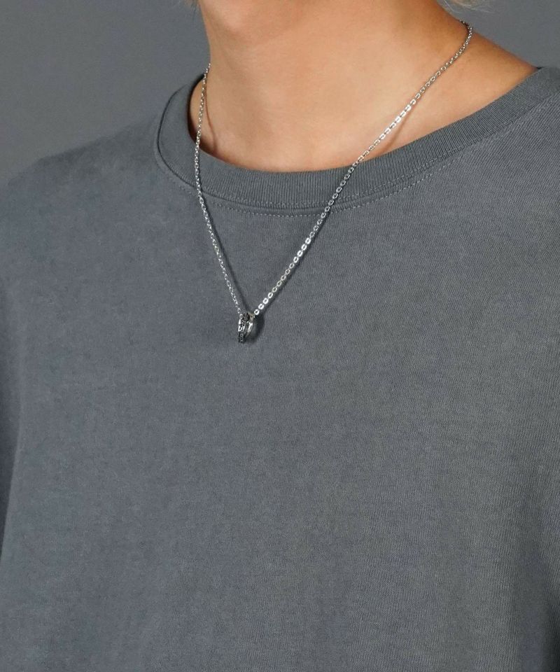 LH-1 イバラ ダブルリングネックレス サージカルステンレス 03NE0415SV ステンレスネックレス (金属アレルギー対応) ペンダント メンズ ブ LH-1 イバラ ダブルリングネックレス サージカルステンレス 03NE0415SV ステンレスネックレス (金属アレルギー対応) ペンダント メンズ ブ