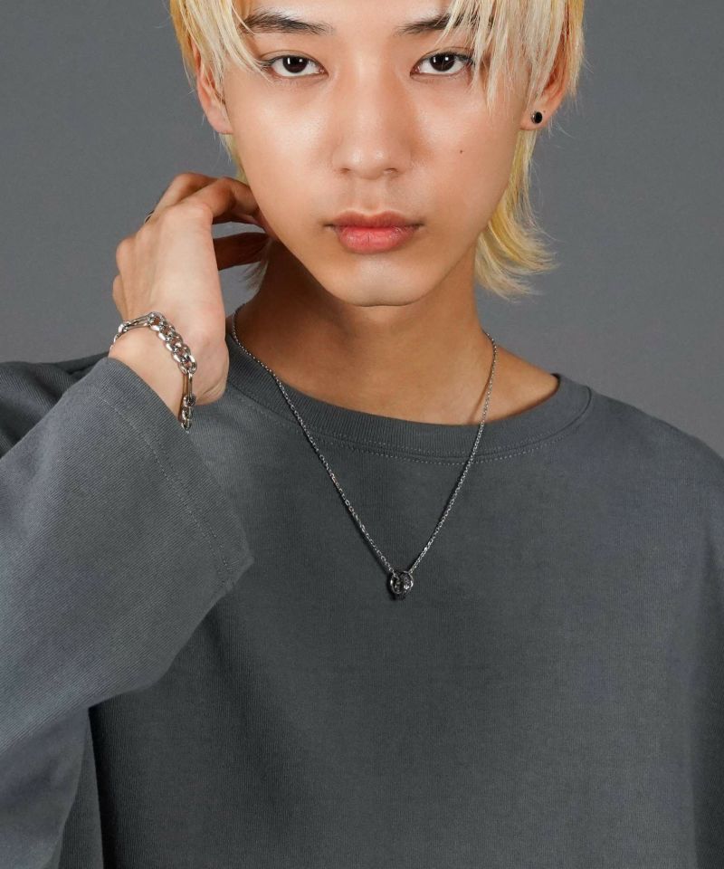 LH-1 イバラ ダブルリングネックレス サージカルステンレス 03NE0415SV ステンレスネックレス (金属アレルギー対応) ペンダント メンズ ブ LH-1 イバラ ダブルリングネックレス サージカルステンレス 03NE0415SV ステンレスネックレス (金属アレルギー対応) ペンダント メンズ ブ