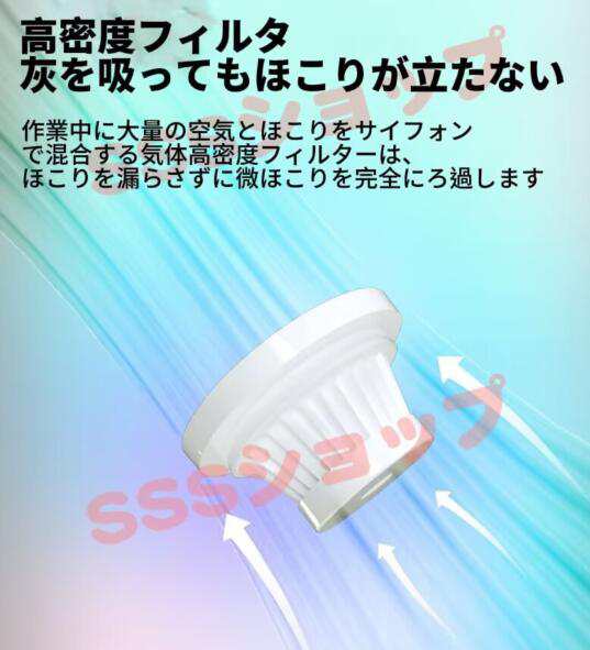 掃除機 ハンディクリーナー コードレス 車載掃除機 USB充電式 サイクロン 強力吸引 簡単収納 4500PA 強力吸引 家用掃除機 軽い 小さい