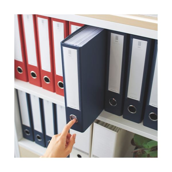 （まとめ）コクヨ チューブファイル(NEOS)A4タテ 500枚収容 50mmとじ 背幅65mm オフホワイト フ-NE650W 1冊 (×10セット)