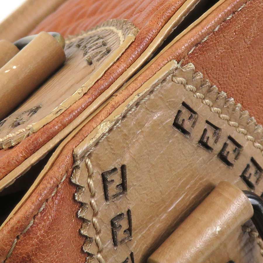 フェンディ FENDI ハンドバッグ レザー ブラウン レディース 56206a フェンディ FENDI ハンドバッグ レザー ブラウン レディース 56206a