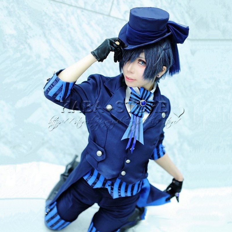 黒執事 Book of the Atlantic シエルファントムハイヴ コスプレ 衣装 ウィッグ