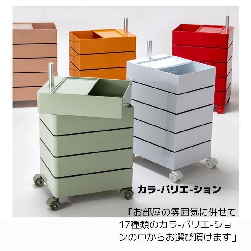 早いもの胜ち カラーラック ワゴン キャスター付き 5段 カラーラック 透明 クリア 収納 ラック 収納棚 回転式 トレイワゴン回転 スリム レトロ カラフル 韓国インテリア