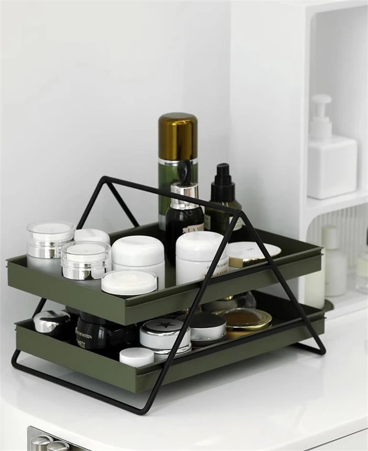 早い者勝ち 卓上多機能棚 二重文具棚 引き出し引き収納ケース 鉄芸バスケット収納棚 デスクごみ整理棚 ケーキトレイ 甘い棚