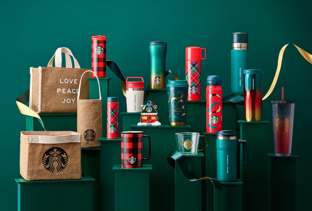 クリスマス 雪だるま ダブルウォール グラス カップ 237ml 韓国スターバ グッズ