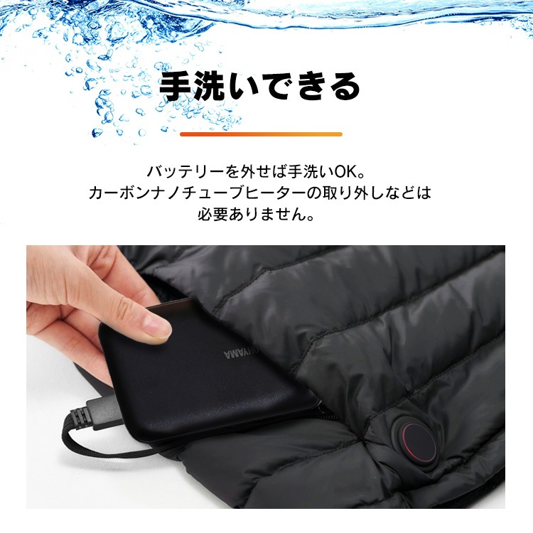 ヒートウェアアウトドアベスト HW-01OD ブラック ネイビー S/M/L/LL ヒートウェア ウ メガ割