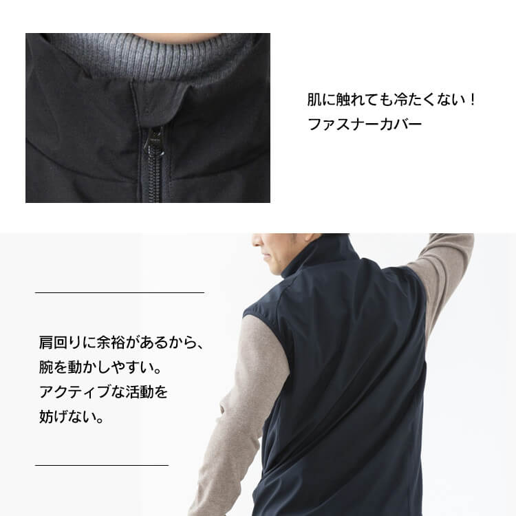 ヒートウェアアウトドアベスト HW-01OD ブラック ネイビー S/M/L/LL ヒートウェア ウ メガ割