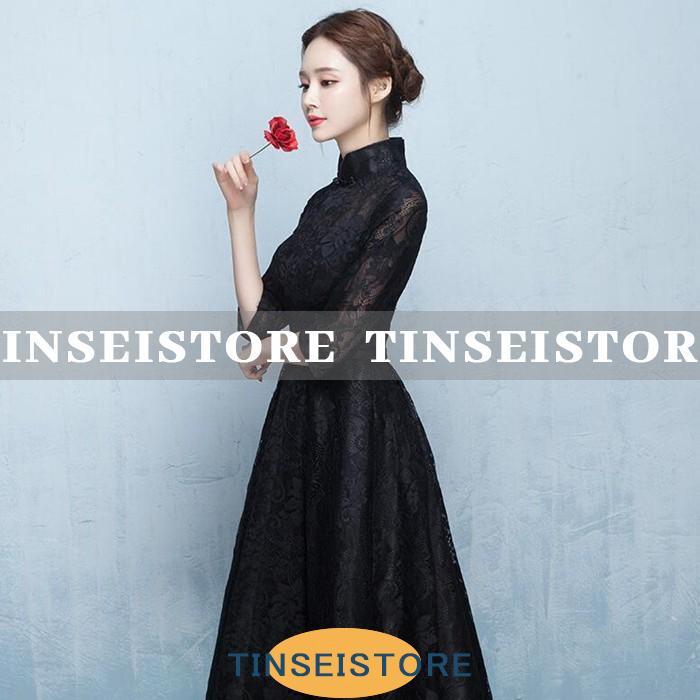 パーティードレス 結婚式 ロングドレス 立ち襟 ドレス 袖あり ウェディングドレス 二次会ドレス レースアップ パーティドレス 黒ドレス お呼ばれ 忘年会 as0212 パーティードレス 結婚式 ロングドレス 立ち襟 ドレス 袖あり ウェディングドレス 二次会ドレス レースアップ パーティドレス 黒ドレス お呼ばれ 忘年会 as0212