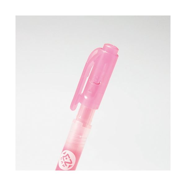 (まとめ) TANOSEEキャップが外しやすい蛍光ペン ツイン 黄 1本 (×100セット)