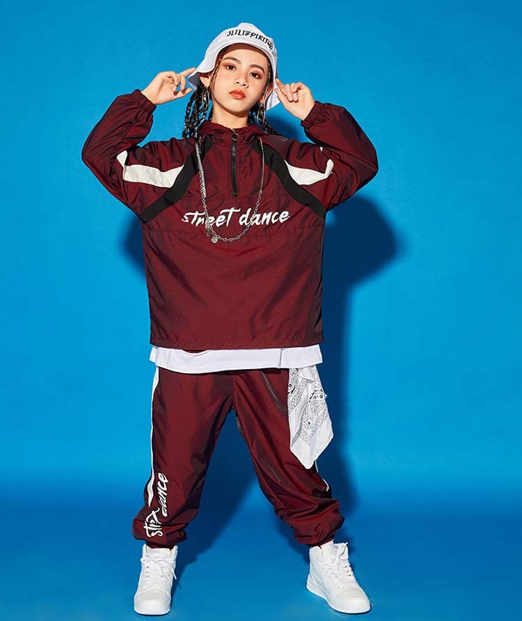 ウィンドブレーカー キッズ ダンス衣装 ダンス 衣装 上下 ジップアップ カーゴパンツ ヒップホップ セットアップ hiphop 韓国 風 k-pop 子供服 ガールズ ジュニア 男の子 女の子 ポッ
