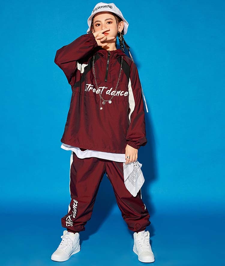 ウィンドブレーカー キッズ ダンス衣装 ダンス 衣装 上下 ジップアップ カーゴパンツ ヒップホップ セットアップ hiphop 韓国 風 k-pop 子供服 ガールズ ジュニア 男の子 女の子 ポッ