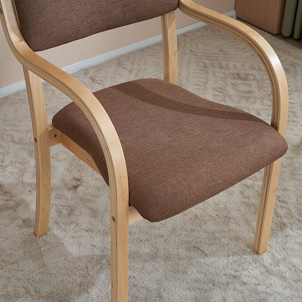 Qoo10] ブラウン ダイ ニングチェア 木製 椅子