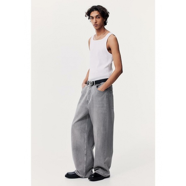 Qoo10 エイチ&エム H&M スーパーバギージーンズデ デニム