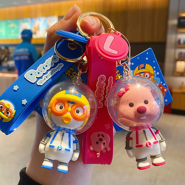 Qoo10] 韓国ポロロキーホルダースペース動物かわい