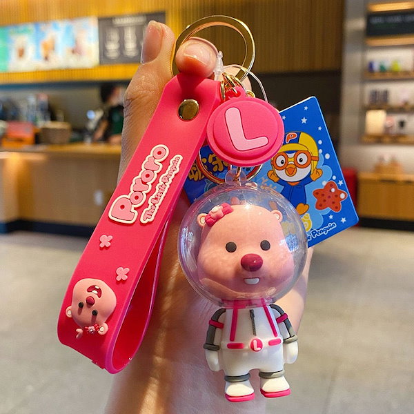 Qoo10] 韓国ポロロキーホルダースペース動物かわい