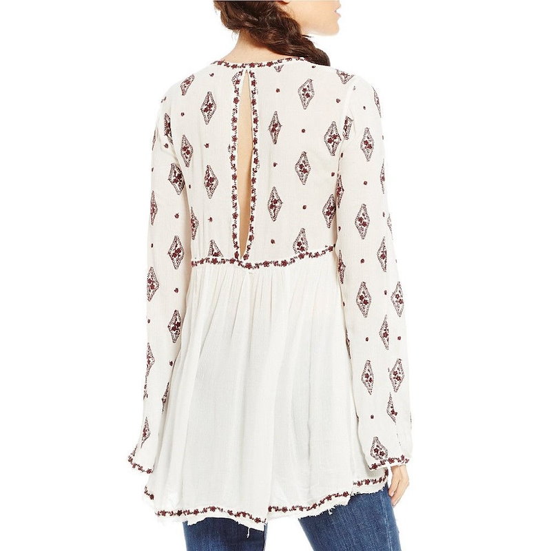 フリーピープル レディース トップス ブラウス・シャツ【Free People Diamond Embroidered Bell Sleeve Tunic】Ivory フリーピープル レディース トップス ブラウス・シャツ【Free People Diamond Embroidered Bell Sleeve Tunic】Ivory