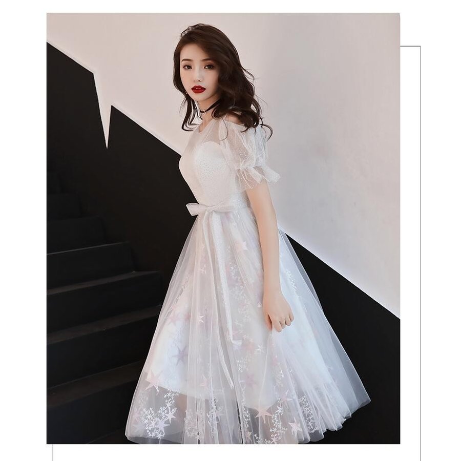 袖あり カラードレス ウエディングドレス ミモレドレス 二次会 パーティードレス フォーマルドレス 袖あり カラードレス ウエディングドレス ミモレドレス 二次会 パーティードレス フォーマルドレス