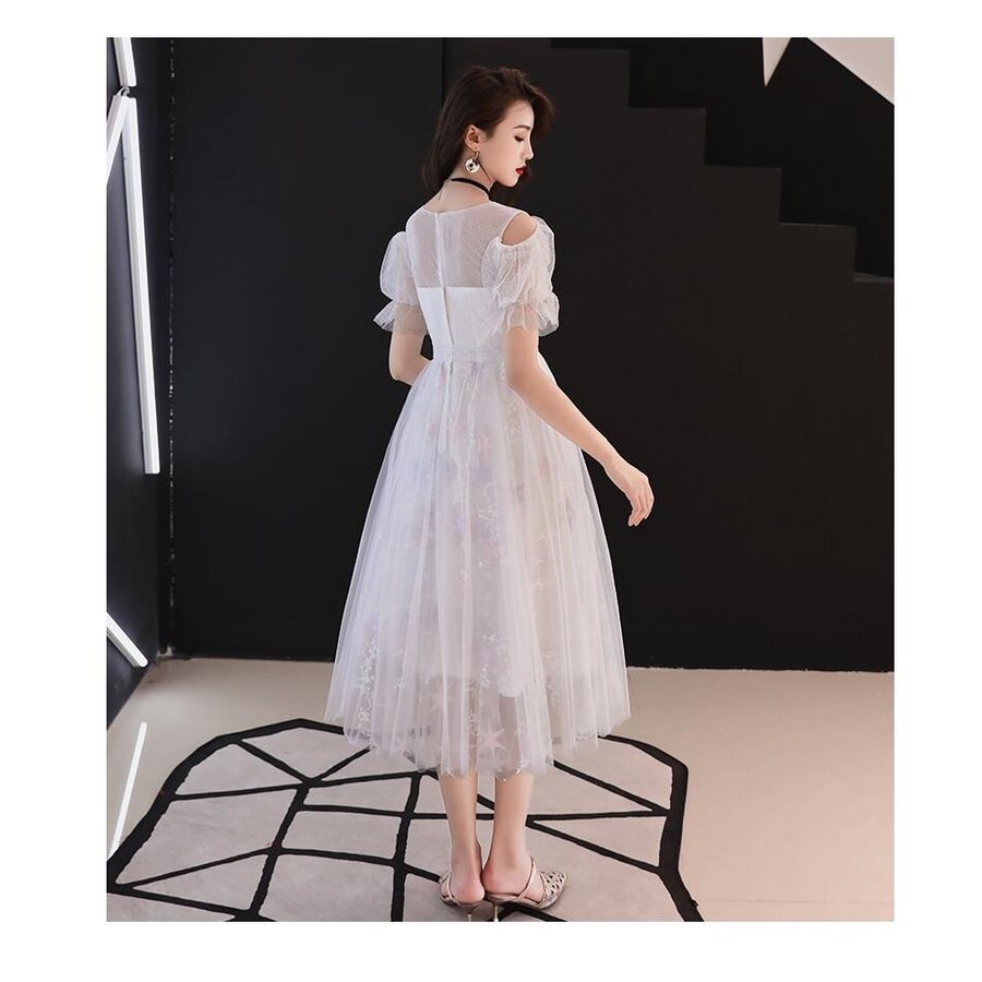 袖あり カラードレス ウエディングドレス ミモレドレス 二次会 パーティードレス フォーマルドレス 袖あり カラードレス ウエディングドレス ミモレドレス 二次会 パーティードレス フォーマルドレス