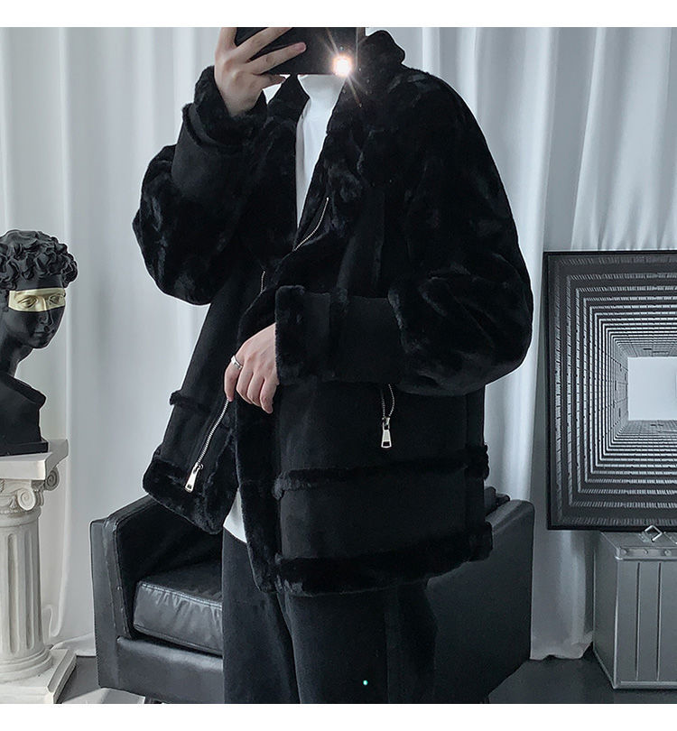 ネットレッド 毛皮アウター 秋冬 モッズコート 人工ファー アウター ヒップホップ ボアジャケット 保温 コート