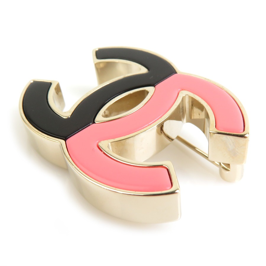 シャネル CHANEL ブローチ ココマーク メタル/レジン ゴールド/ブラック/ピンク レディース e60643i シャネル CHANEL ブローチ ココマーク メタル/レジン ゴールド/ブラック/ピンク レディース e60643i