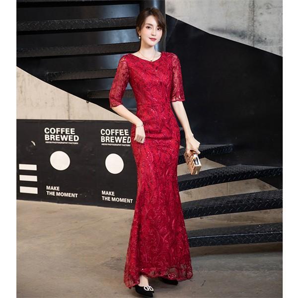 ドレス 大人 ピアノ 発表会 ロングドレス マーメイドライン 演奏会 結婚式 母親 パーティードレス ワンピース フォーマルドレス イブニングドレス