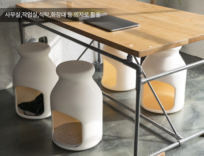FIKA STOOL HOUSE SET 君は家に僕は椅子に差別化されたデザイン 猫隠れ家 衛生的な水掃除が可能 韓国製品 二色
