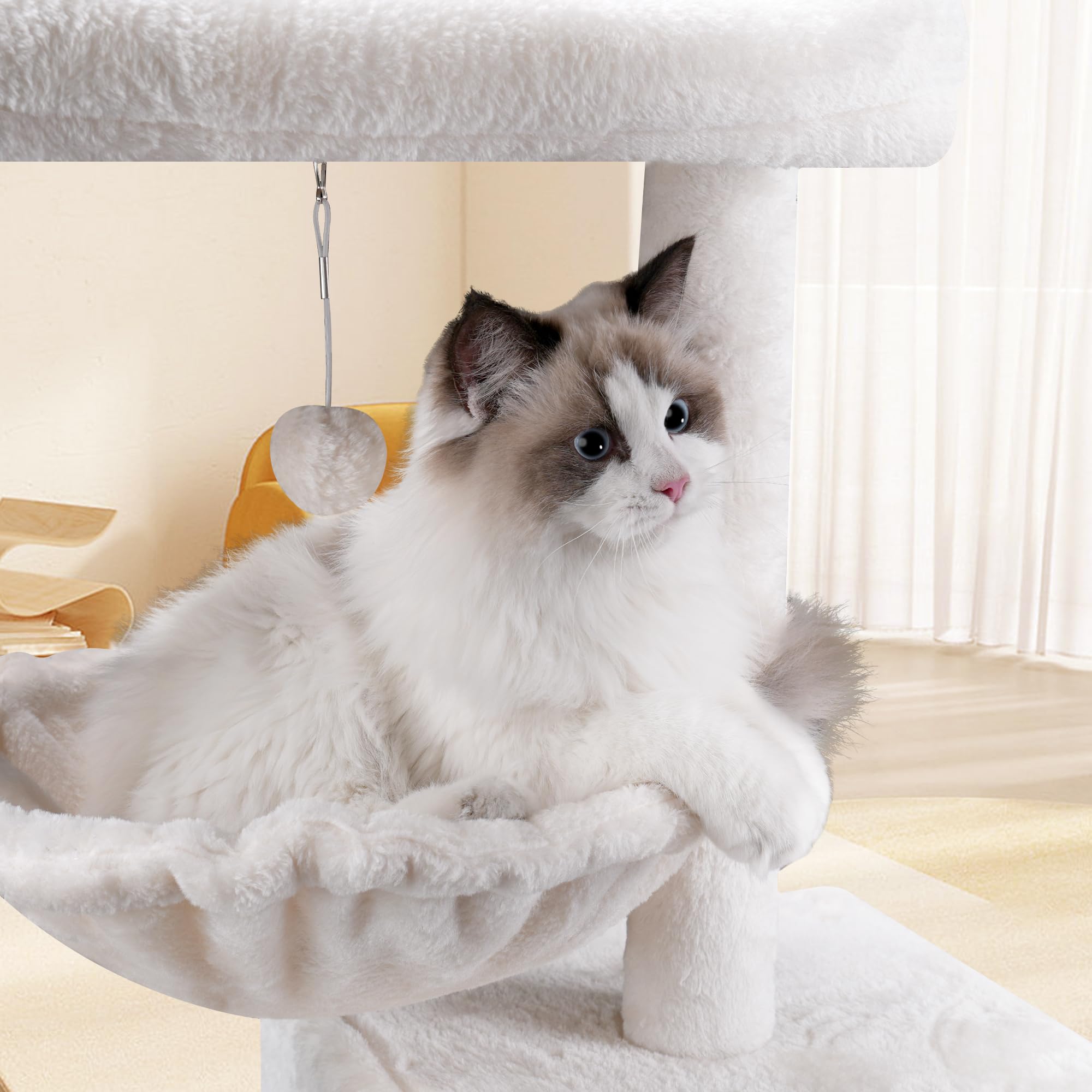 Roypet キャットタワー 猫タワー 据え置き ハンモック 隠れ家 猫ハウス 省スペース 爪とぎ 麻縄巻き 安定 95CM高さ おもちゃつき (ベージュ) Roypet キャットタワー 猫タワー 据え置き ハンモック 隠れ家 猫ハウス 省スペース 爪とぎ 麻縄巻き 安定 95CM高さ おもちゃつき (ベージュ)